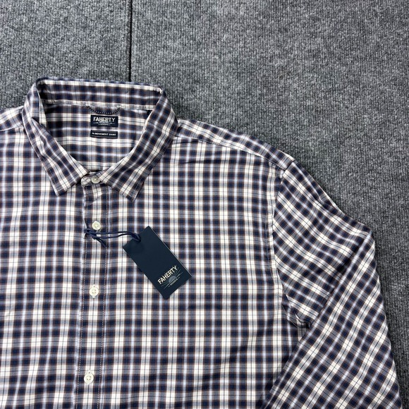 NWT FAHERTY Mens XXL Reserve The Movement Shirt Plaid Long Sleeve Button Down - Picture 5 of 14